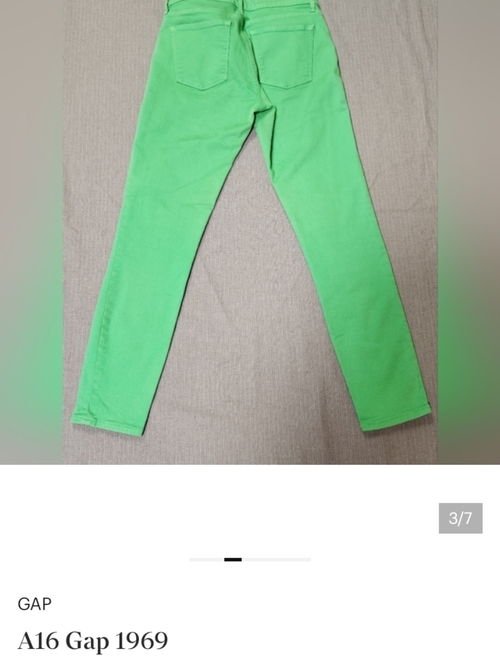 A16 GAP Bright Green Skinny Jeans
